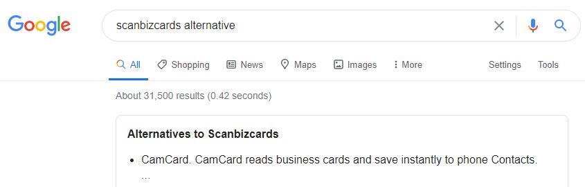 Camcard Banned Why It Never Was A Scanbizcards Alternative Scanbizcards